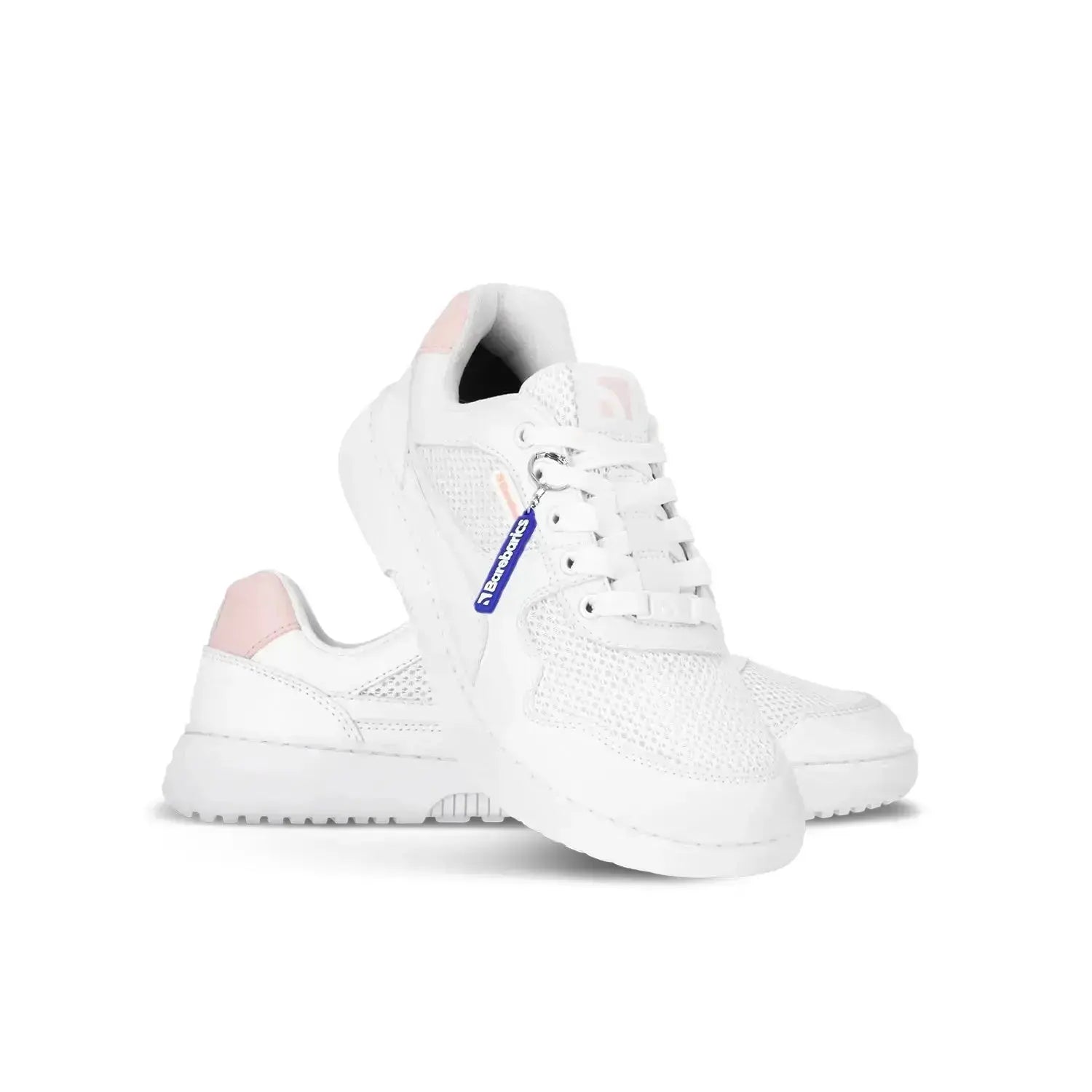 Barebarics - Zing Fresh White & Coral Pink - Zapatillas barefoot frescas unisex rosas
