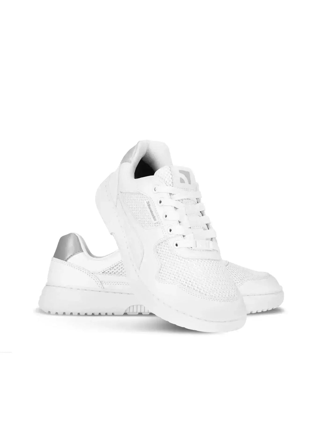 Barebarics - Zing Fresh White & Silver - Zapatillas barefoot frescas unisex blanco y plata