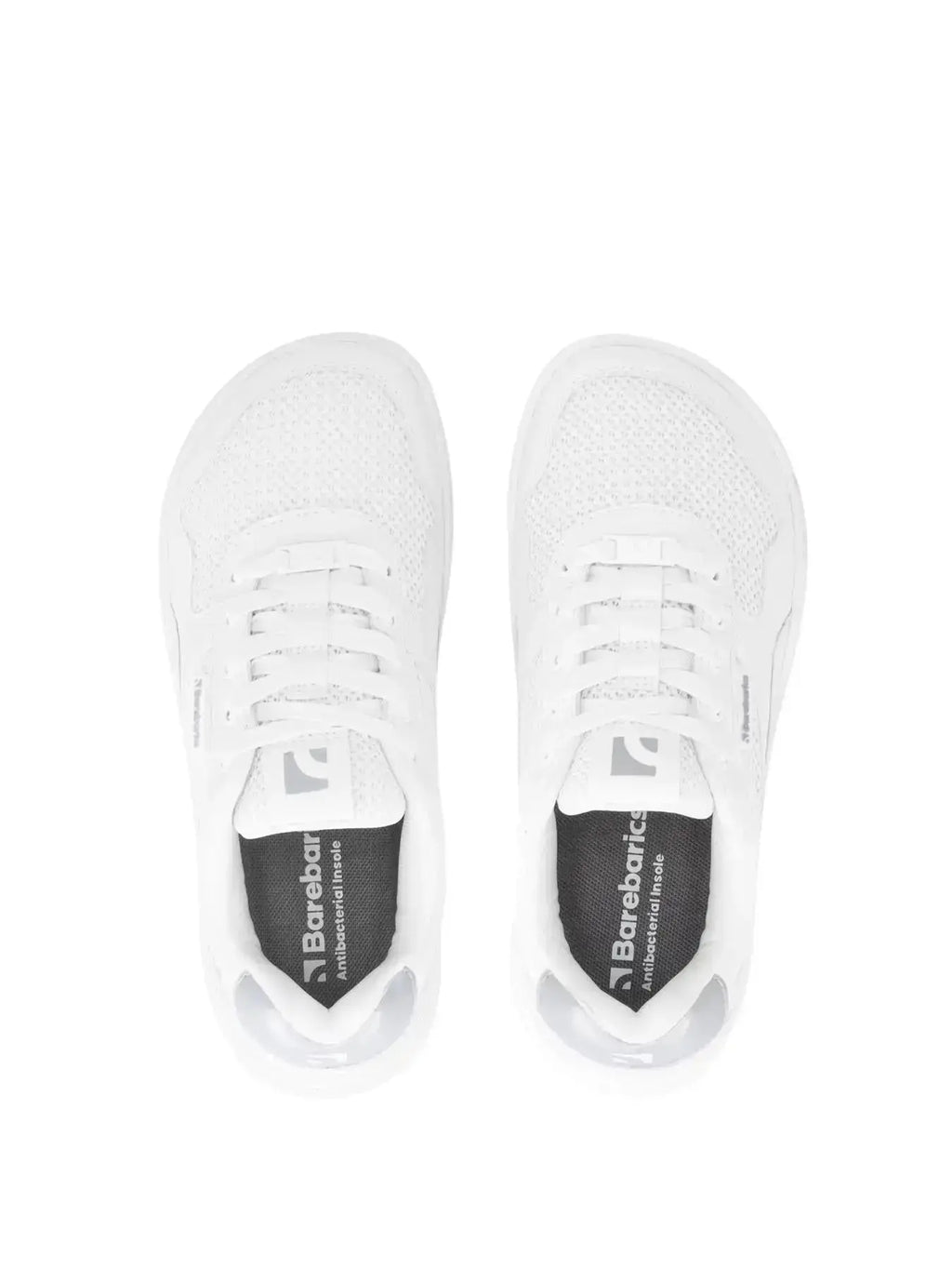 Barebarics - Zing Fresh White & Silver - Zapatillas barefoot frescas unisex blanco y plata