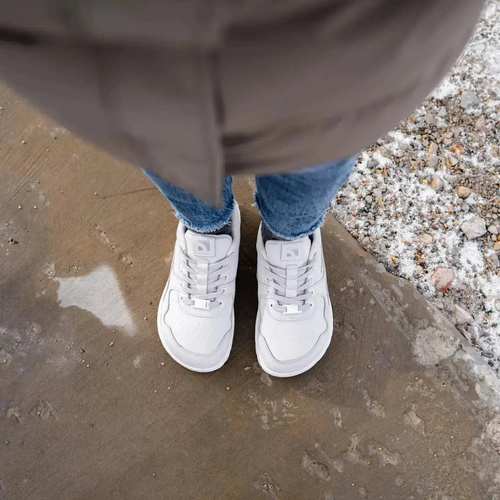 Barebarics - Zing Frost Light Grey - Zapatillas barefoot de invierno unisex gris claro