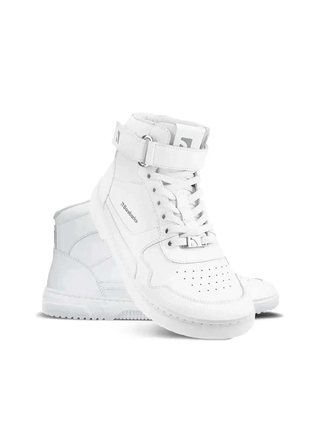 Barebarics - Zing High Top Tout Blanc Cuir - Bottines de sport barefoot