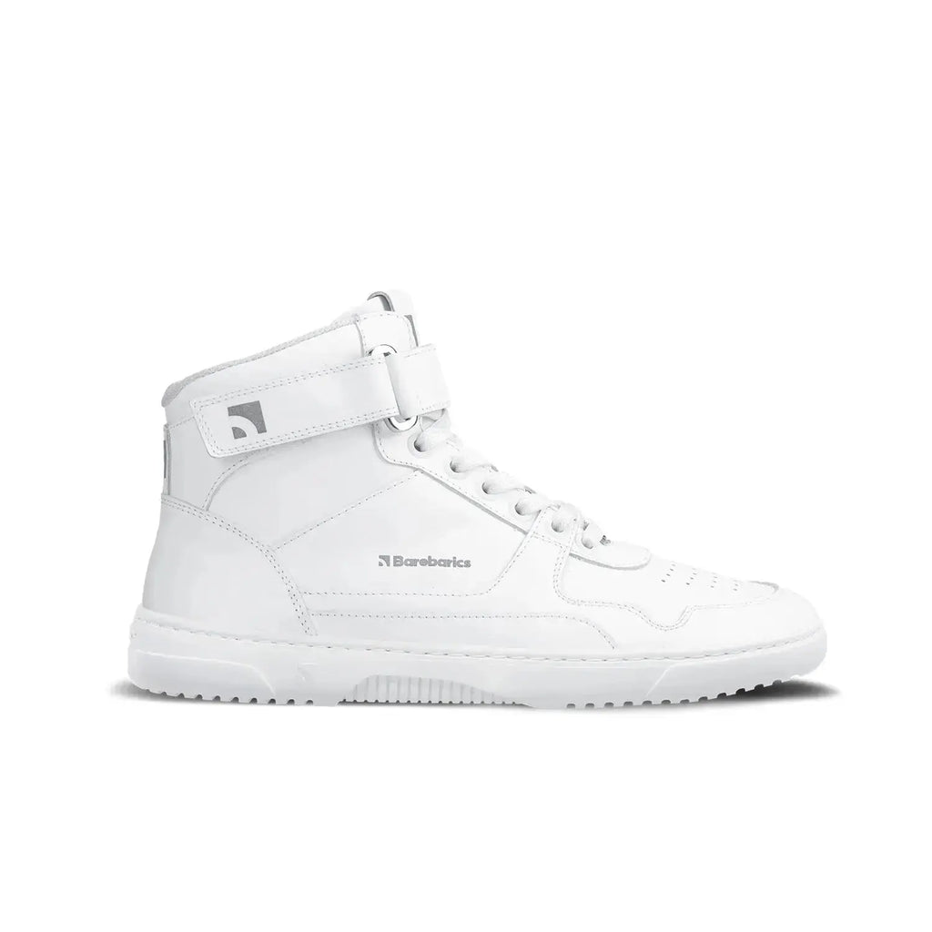 Barebarics - Zing High Top Tout Blanc Cuir - Bottines de sport barefoot