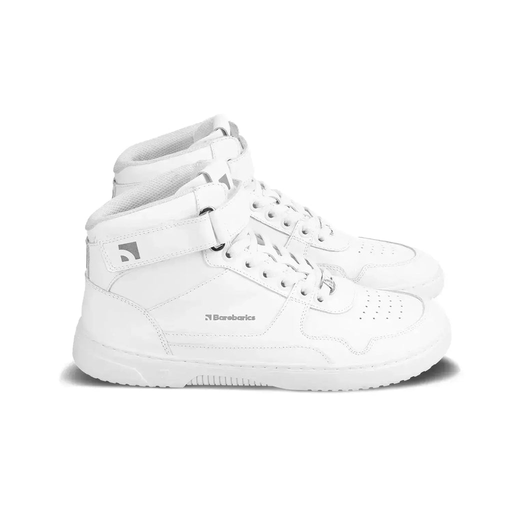 Barebarics - Zing High Top Tout Blanc Cuir - Bottines de sport barefoot