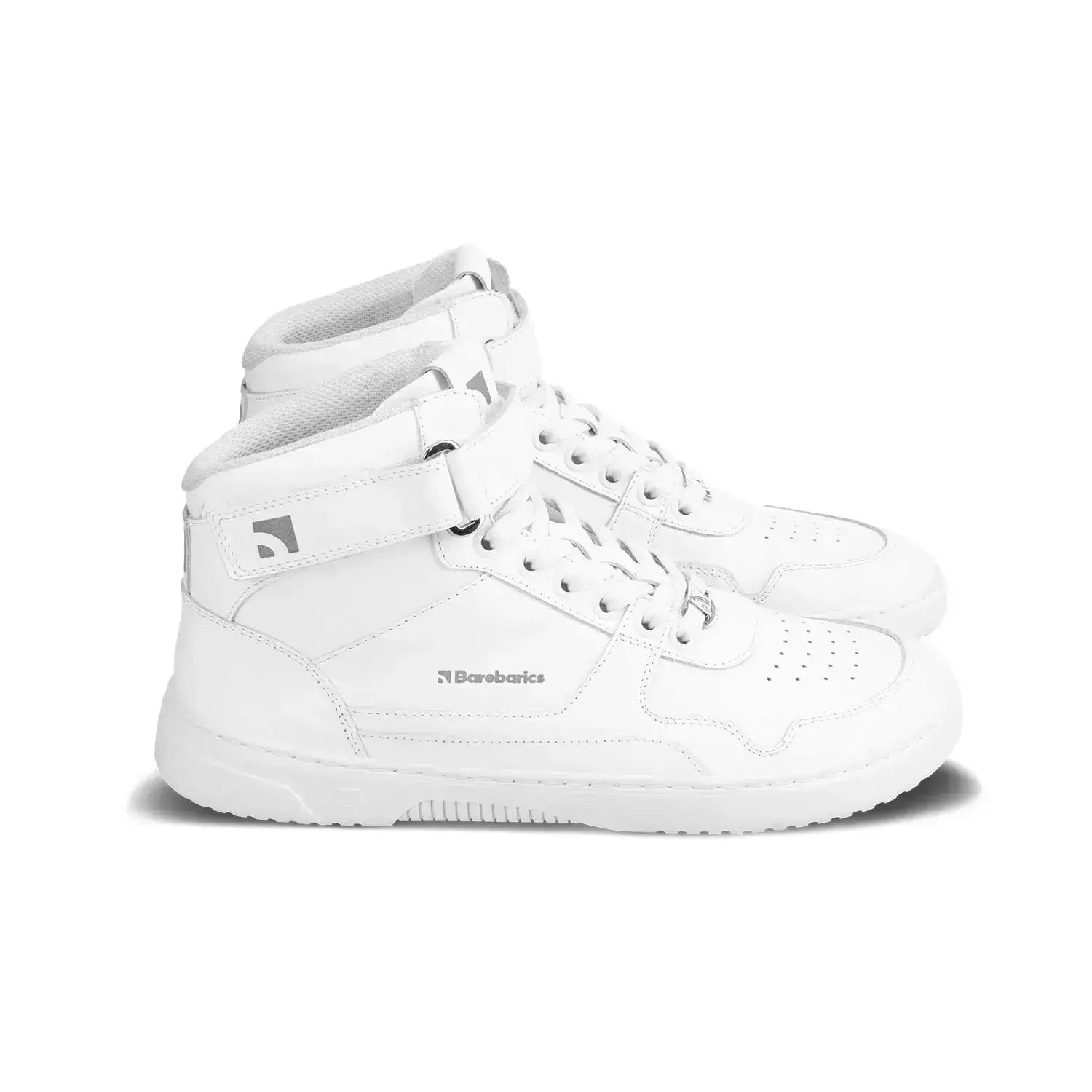 Barebarics - Zing High Top Tout Blanc Cuir - Bottines de sport barefoot