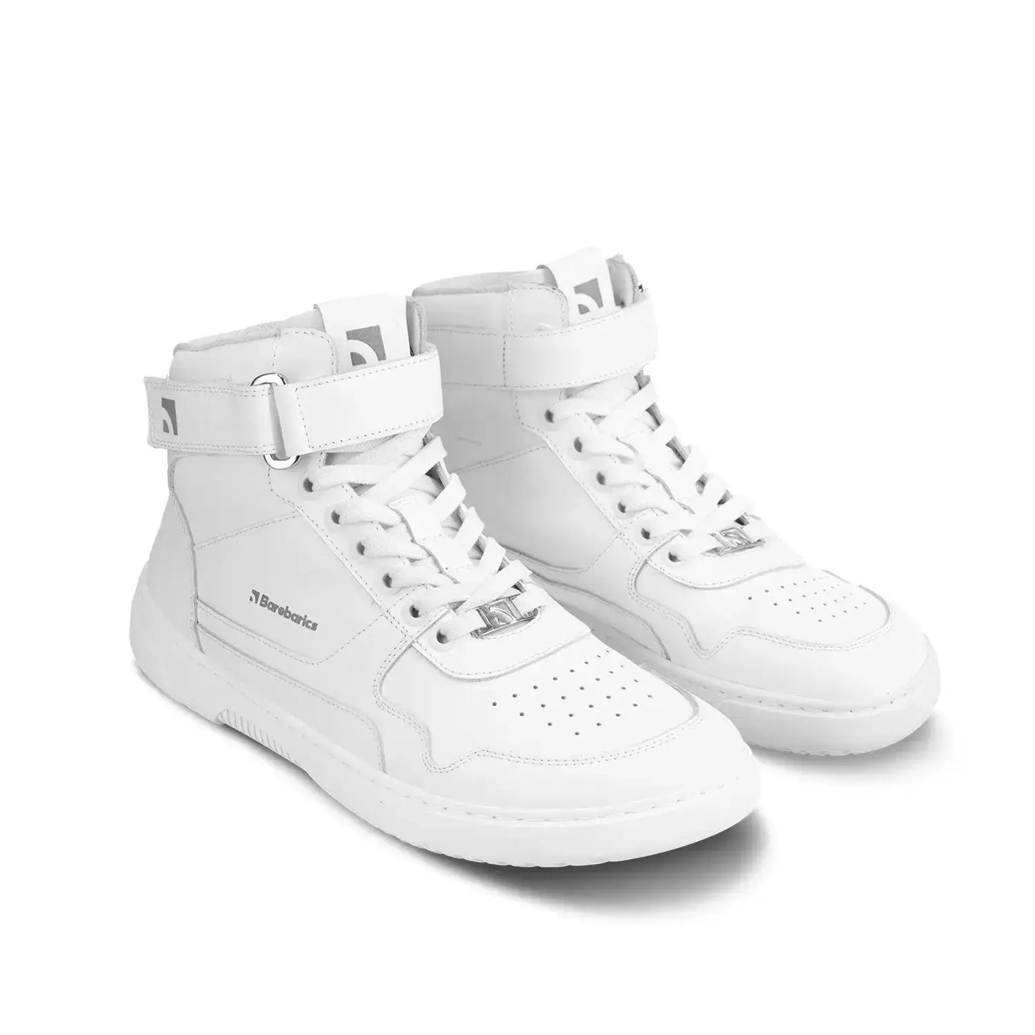 Barebarics - Zing High Top Tout Blanc Cuir - Bottines de sport barefoot