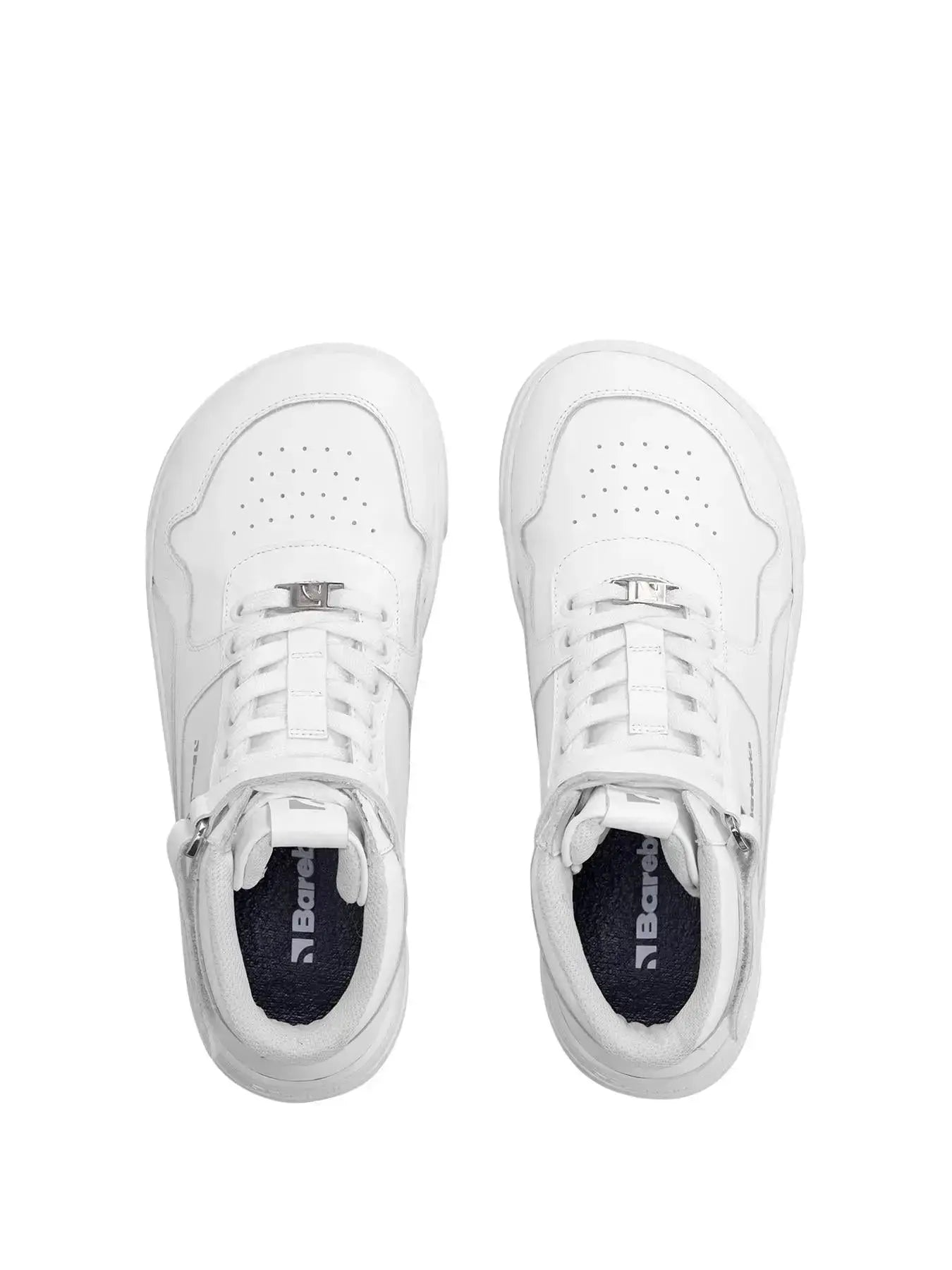 Barebarics - Zing High Top Tout Blanc Cuir - Bottines de sport barefoot