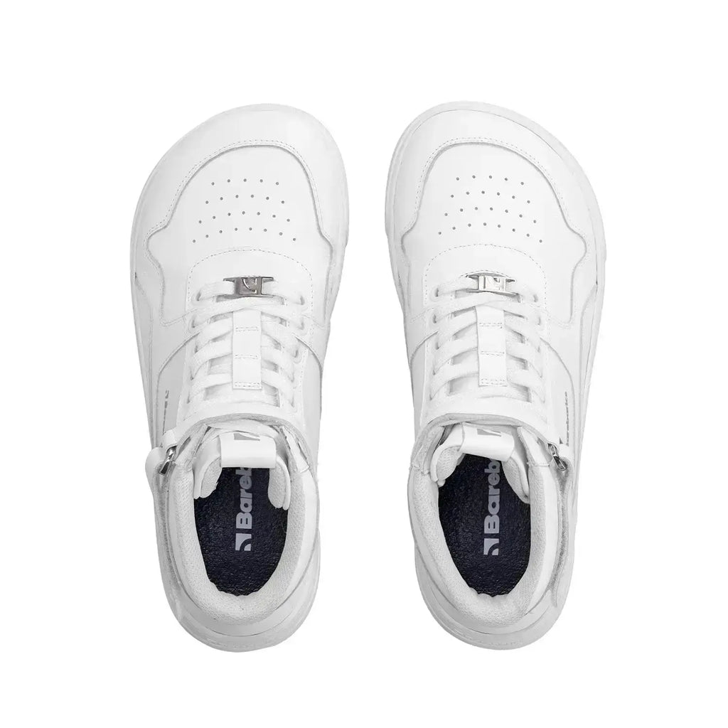 Barebarics - Zing High Top Tout Blanc Cuir - Bottines de sport barefoot