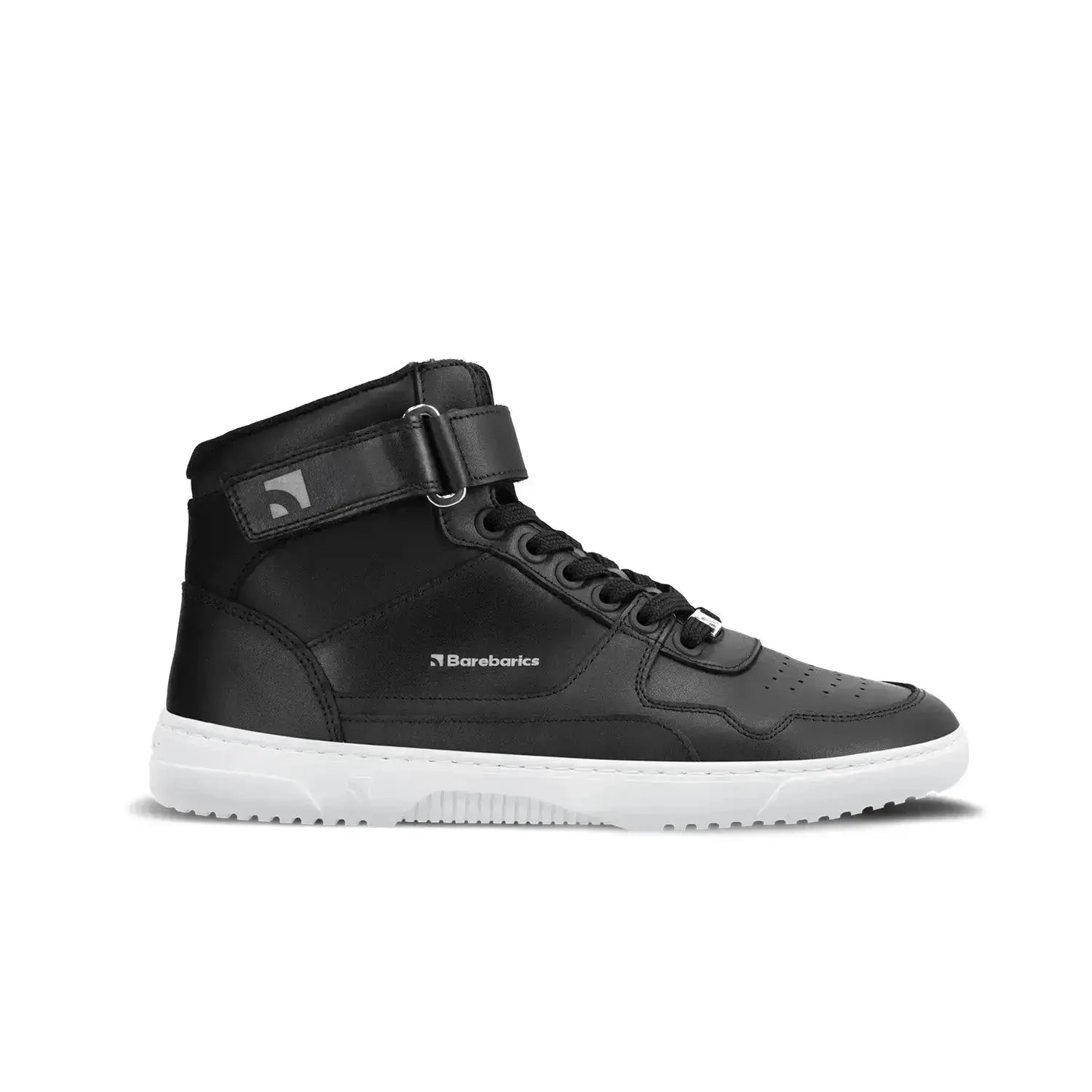 Barebarics - Zing High Top Cuir Noir & Blanc - Bottines de sport barefoot
