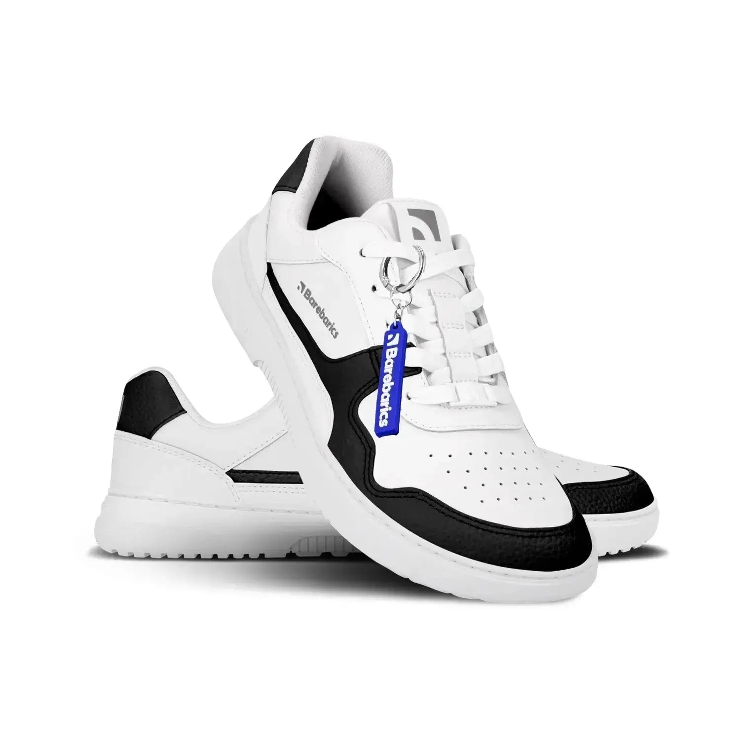 Barebarics - Zing Cuir Blanc & Noir - Chaussures barefoot