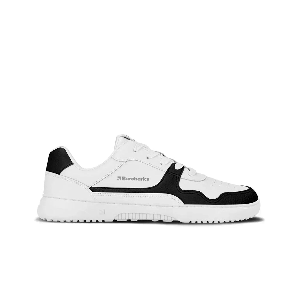 Barebarics - Zing Cuir Blanc & Noir - Chaussures barefoot