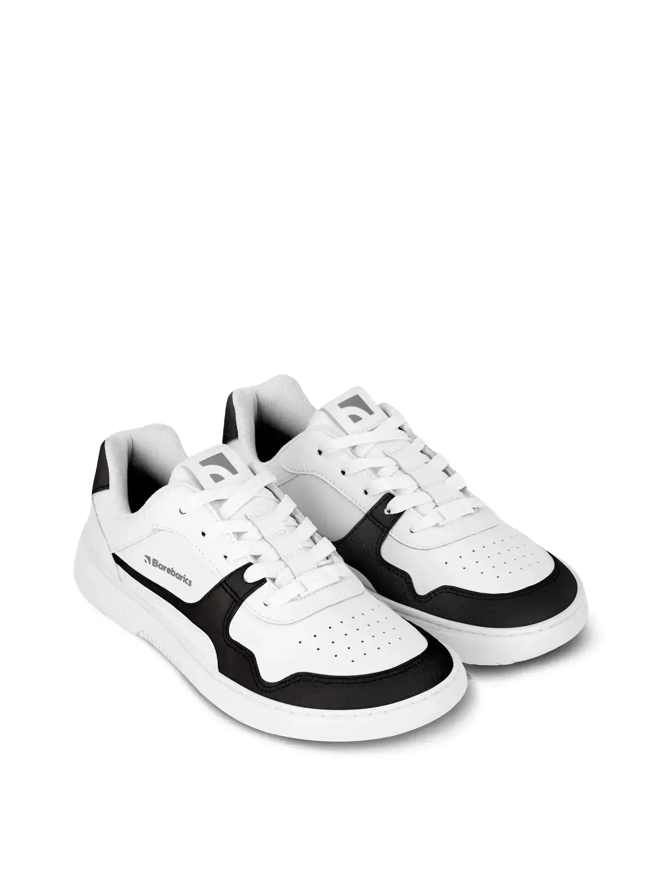 Barebarics - Zing Cuir Blanc & Noir - Chaussures barefoot