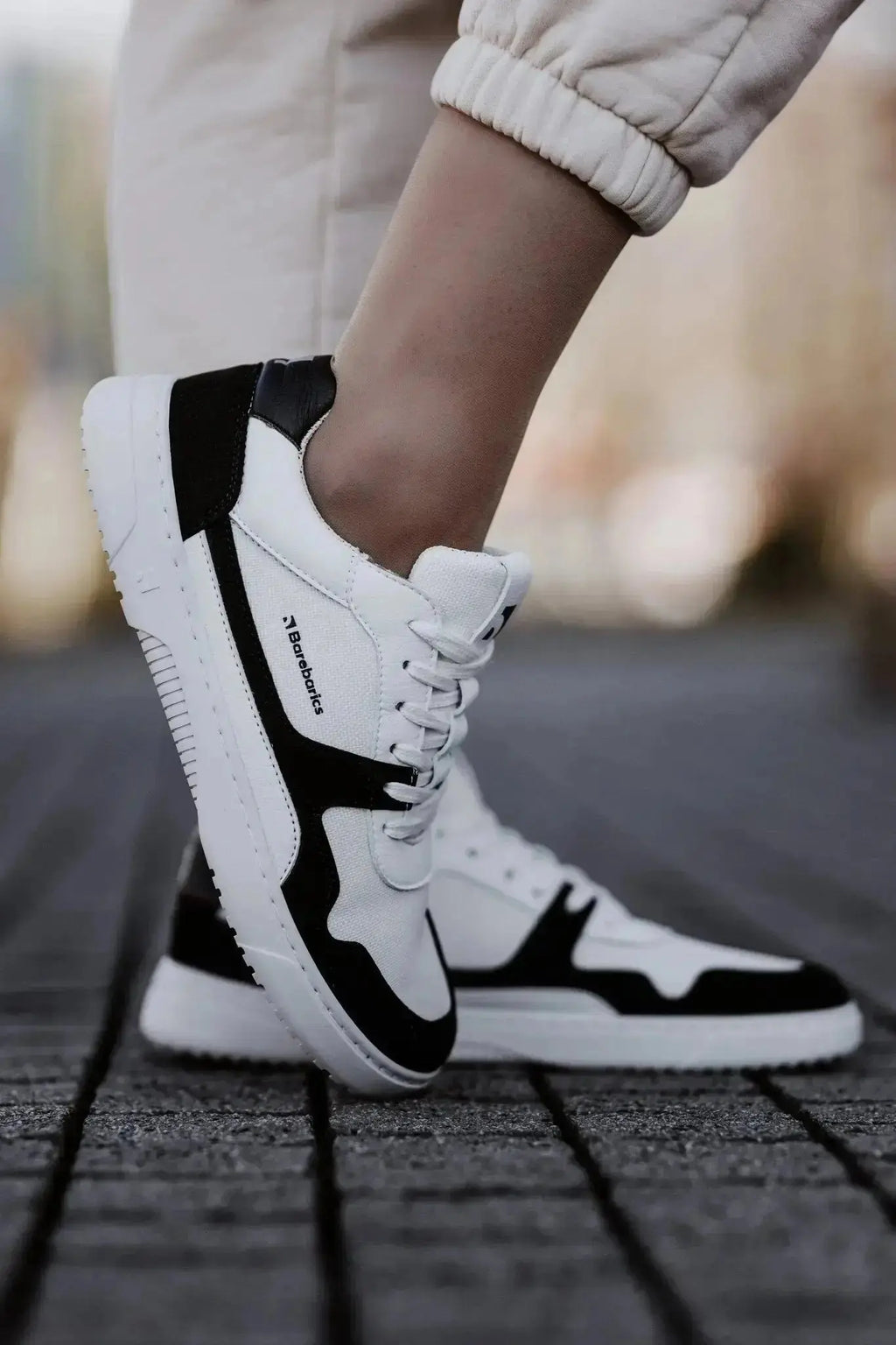 Barebarics - Zing Blanc & Noir - Chaussures barefoot