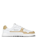 Barebarics - Zing White & Cream Leather - Zapatillas barefoot unisex blanco y beige