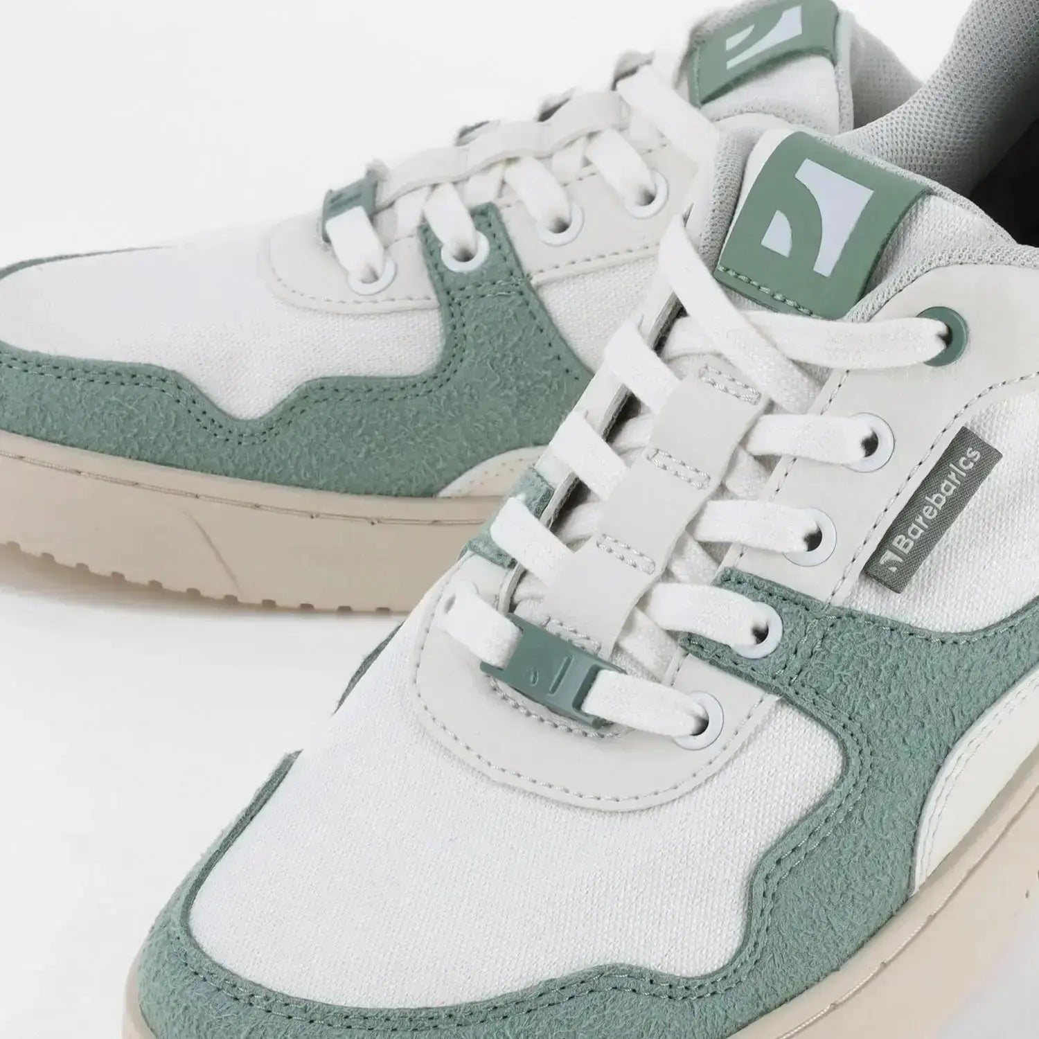 Barebarics - Zing White & Green - Zapatillas barefoot unisex blanco y verde