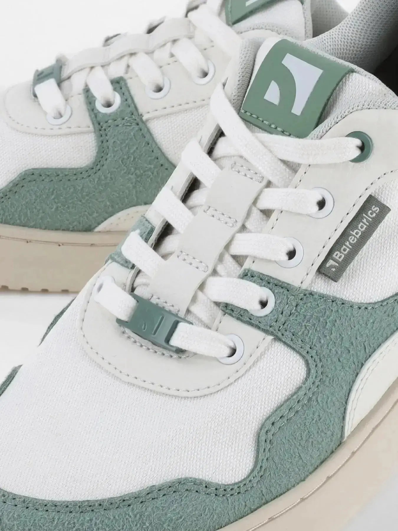 Barebarics - Zing White & Green - Zapatillas barefoot unisex blanco y verde