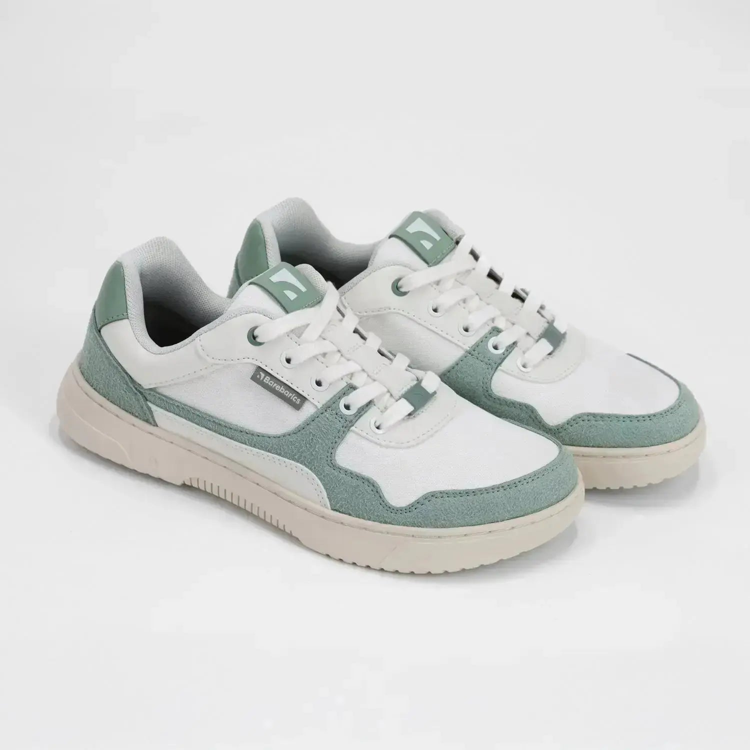 Barebarics - Zing White & Green - Zapatillas barefoot unisex blanco y verde