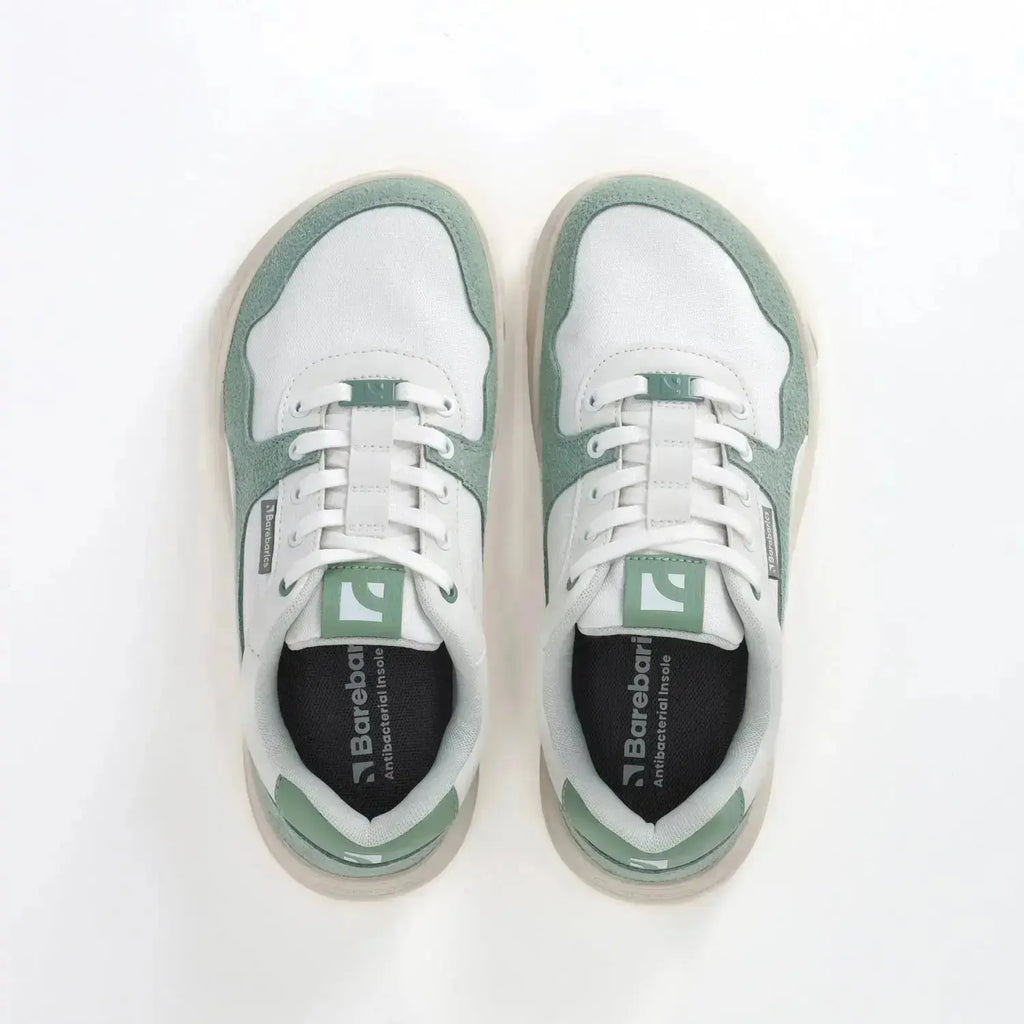 Barebarics - Zing White & Green - Zapatillas barefoot unisex blanco y verde