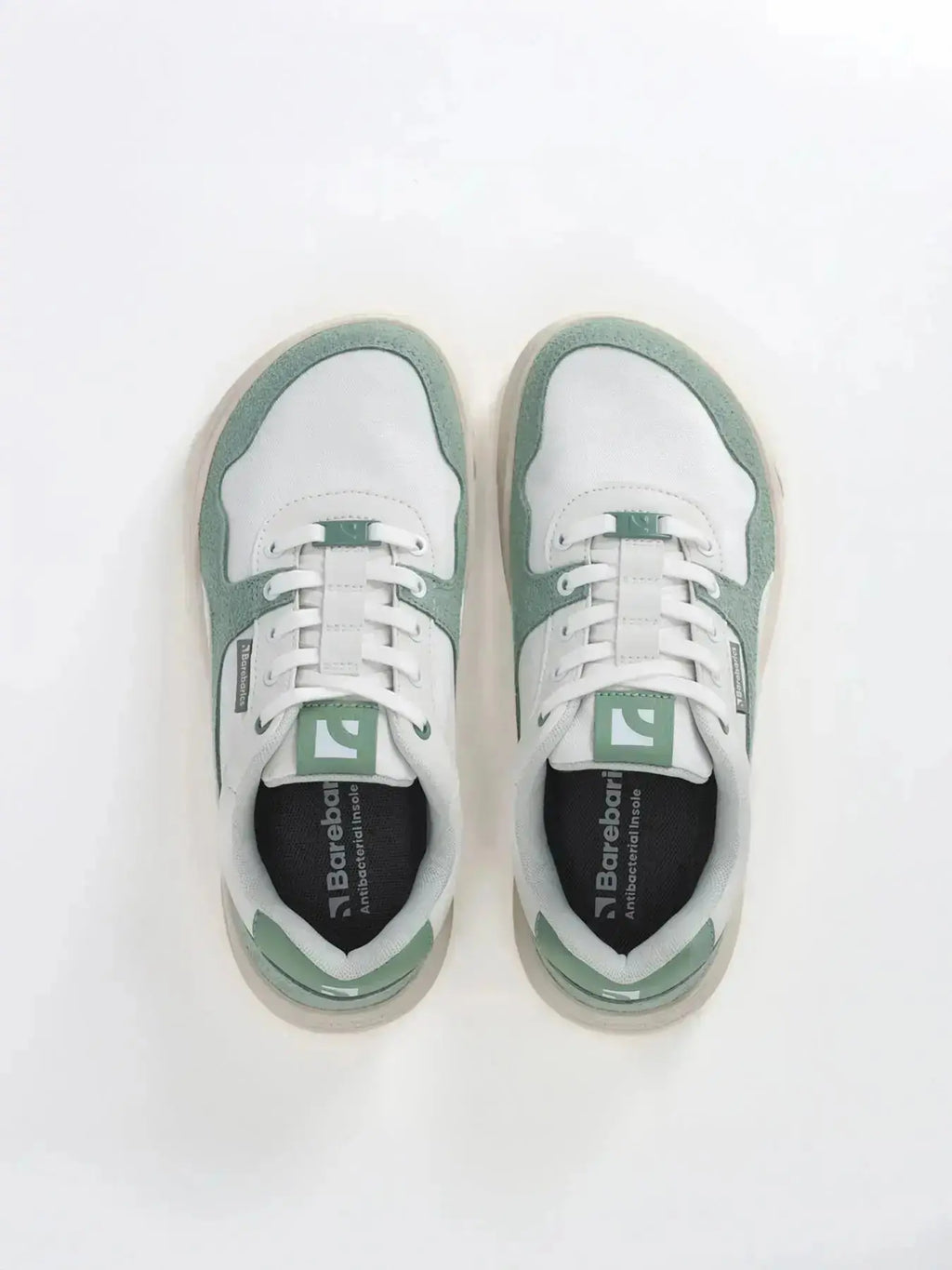 Barebarics - Zing White & Green - Zapatillas barefoot unisex blanco y verde