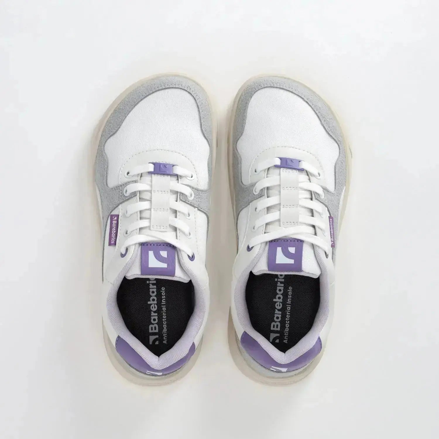 Barebarics - Zing White & Purple - Zapatillas barefoot unisex blanco y morado