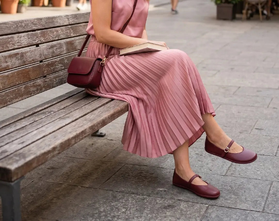 Be Lenka - Amalea Burgundy - Bailarinas barefoot para mujer