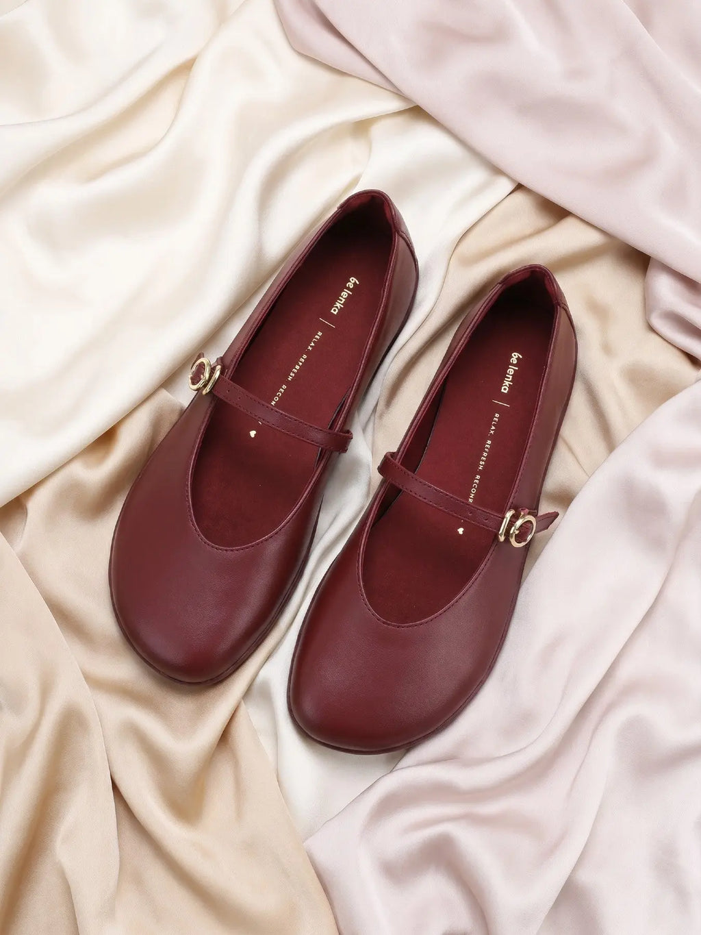Be Lenka - Amalea Burgundy - Bailarinas barefoot para mujer