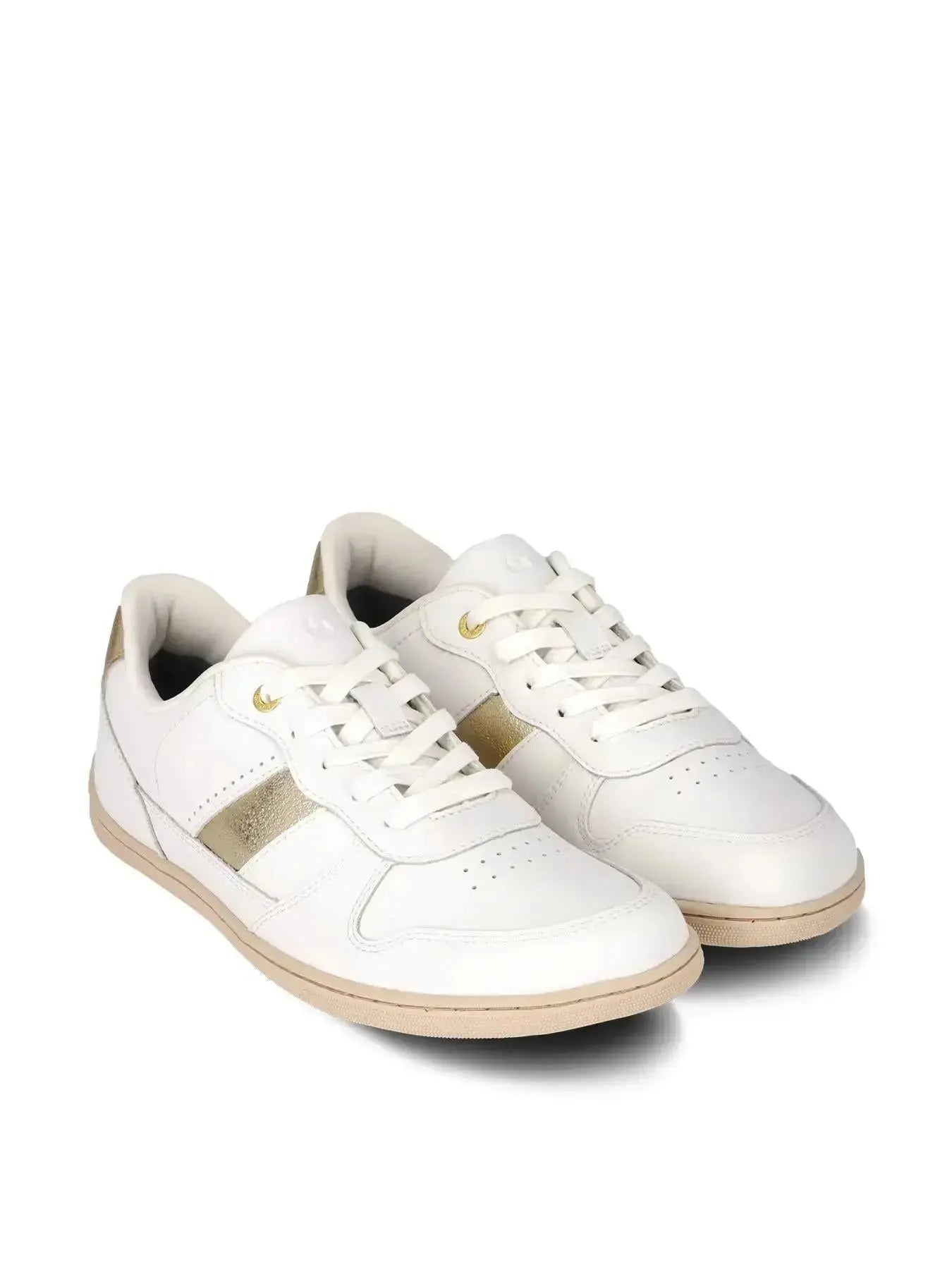 Be Lenka - Cellestia White & Gold - Zapatillas barefoot unisex blanco y dorado