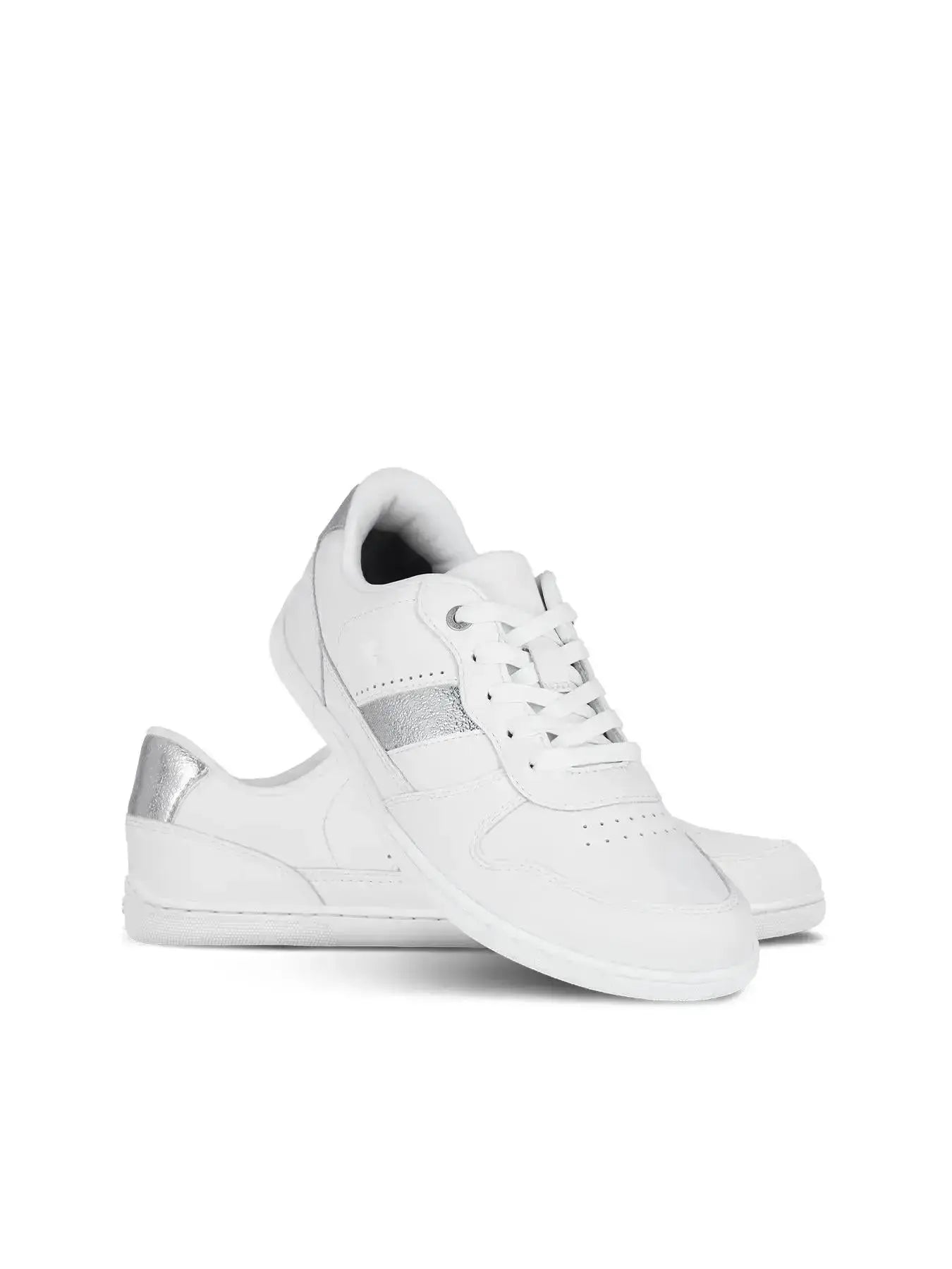 Be Lenka - Cellestia White & Silver - Zapatillas barefoot unisex blanco y plateado