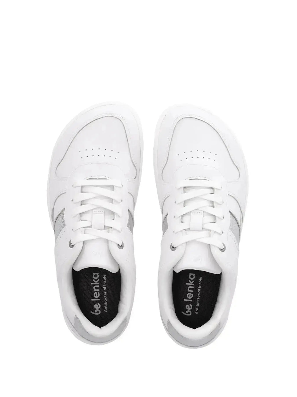 Be Lenka - Cellestia White & Silver - Zapatillas barefoot unisex blanco y plateado