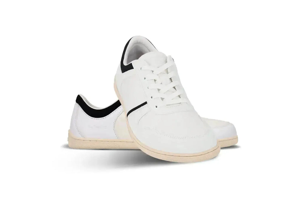 Be Lenka - Echo White & Black Vegan - Zapatillas barefoot unisex veganas blanco y negro