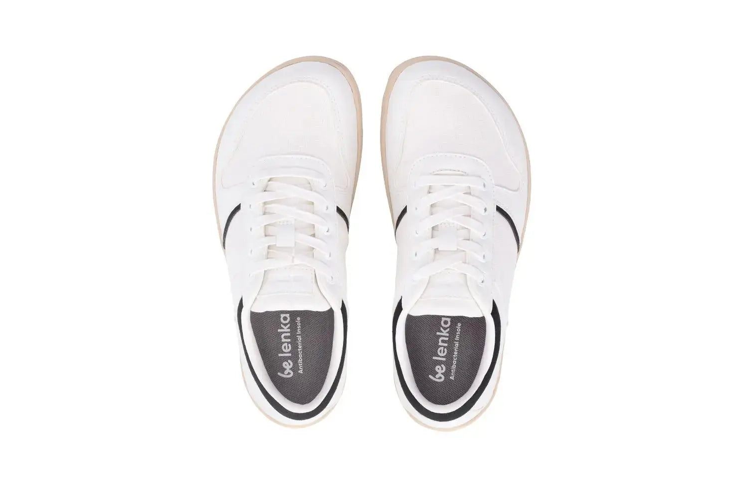 Be Lenka - Echo White & Black Vegan - Baskets barefoot veganes