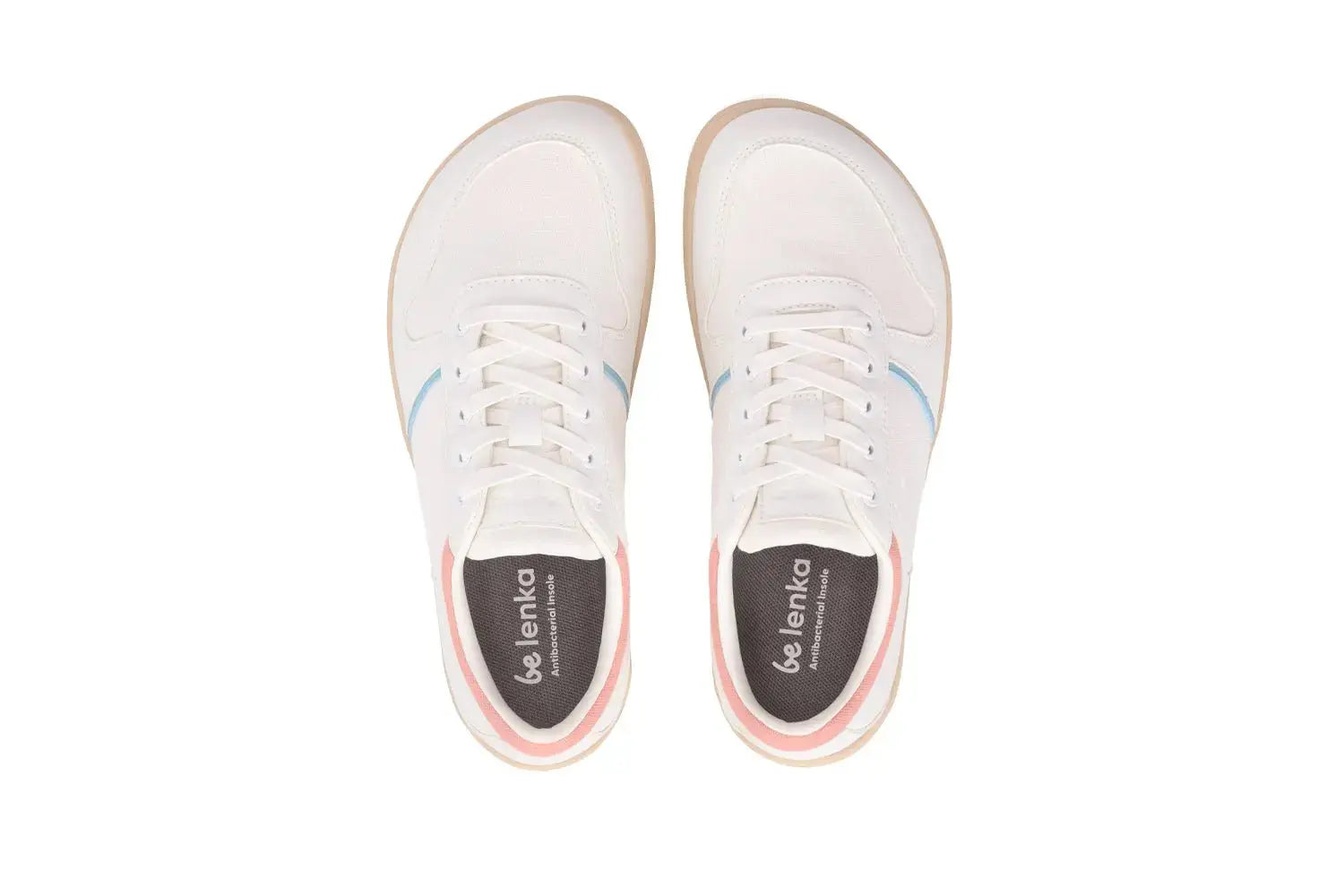 Be Lenka - Echo White & Cotton Candy Vegan - Baskets barefoot vegan