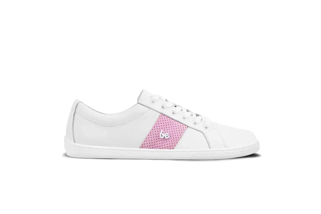 Be Lenka - Elite White & Pink - Zapatillas barefoot unisex blanco y rosa