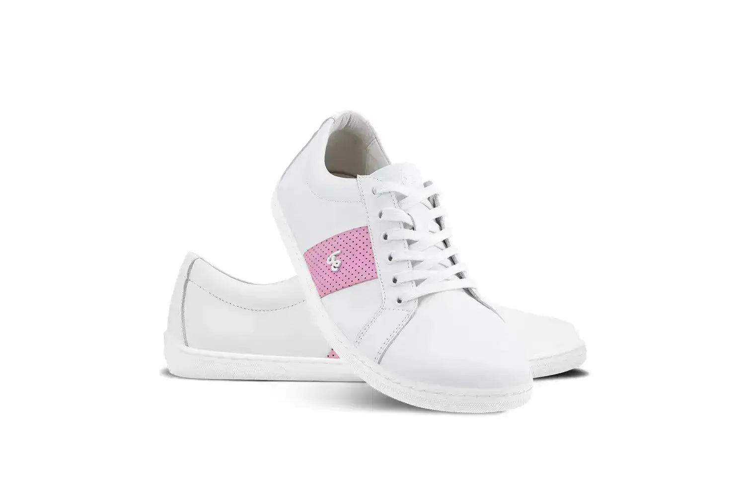 Be Lenka - Elite White & Pink - Zapatillas barefoot unisex blanco y rosa