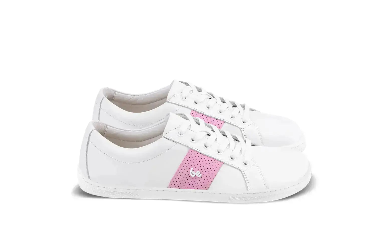 Be Lenka - Elite White & Pink - Zapatillas barefoot unisex blanco y rosa
