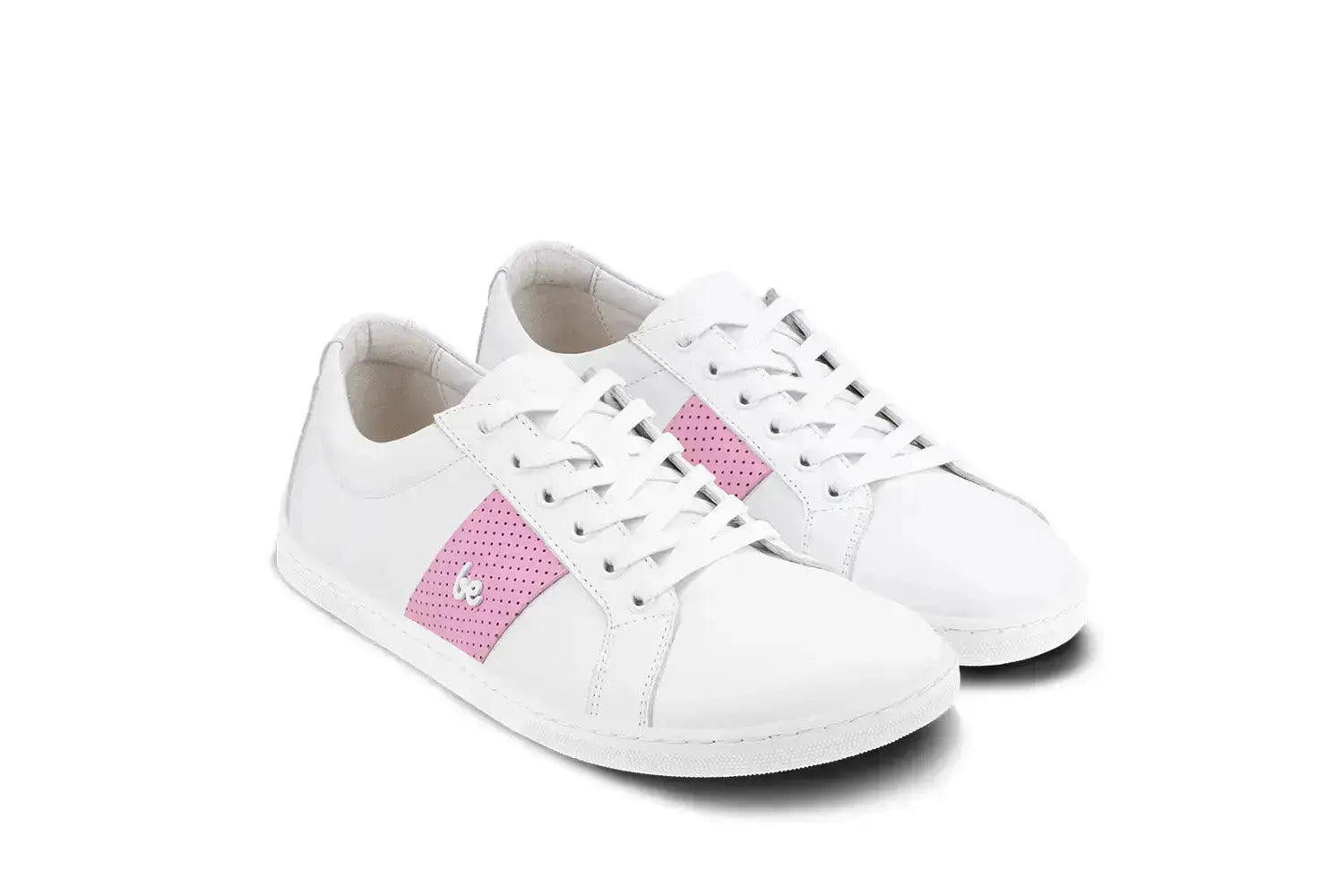 Be Lenka - Elite White & Pink - Zapatillas barefoot unisex blanco y rosa