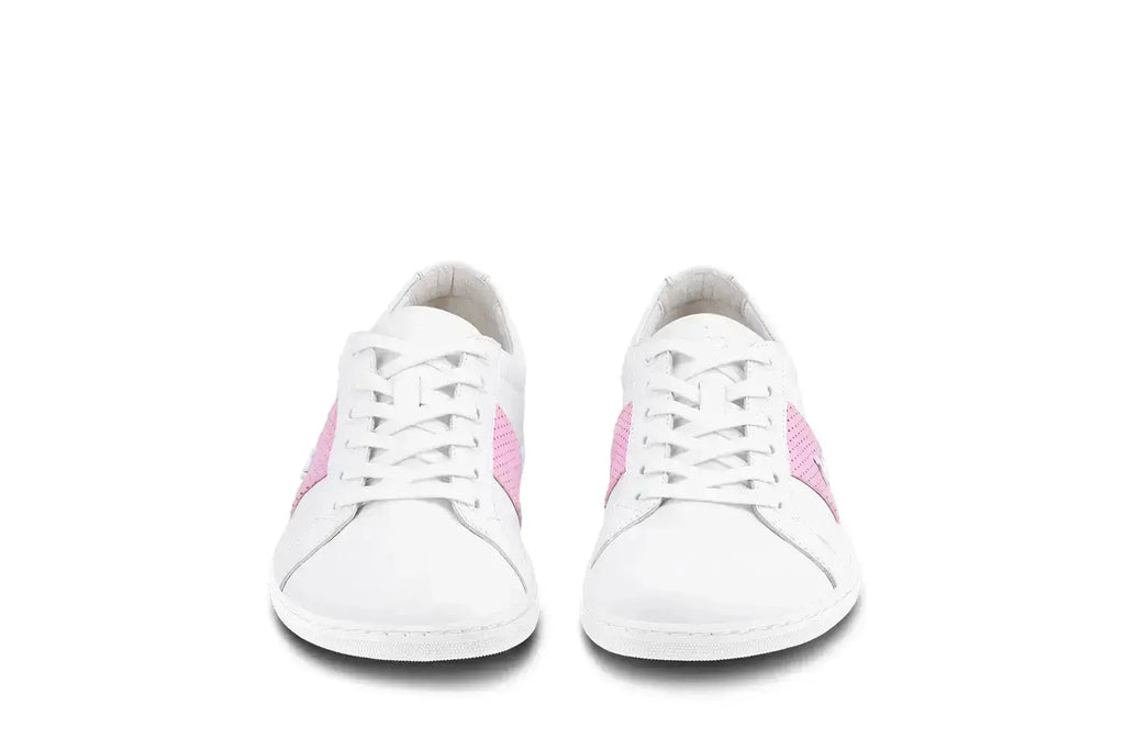 Be Lenka - Elite White & Pink - Zapatillas barefoot unisex blanco y rosa