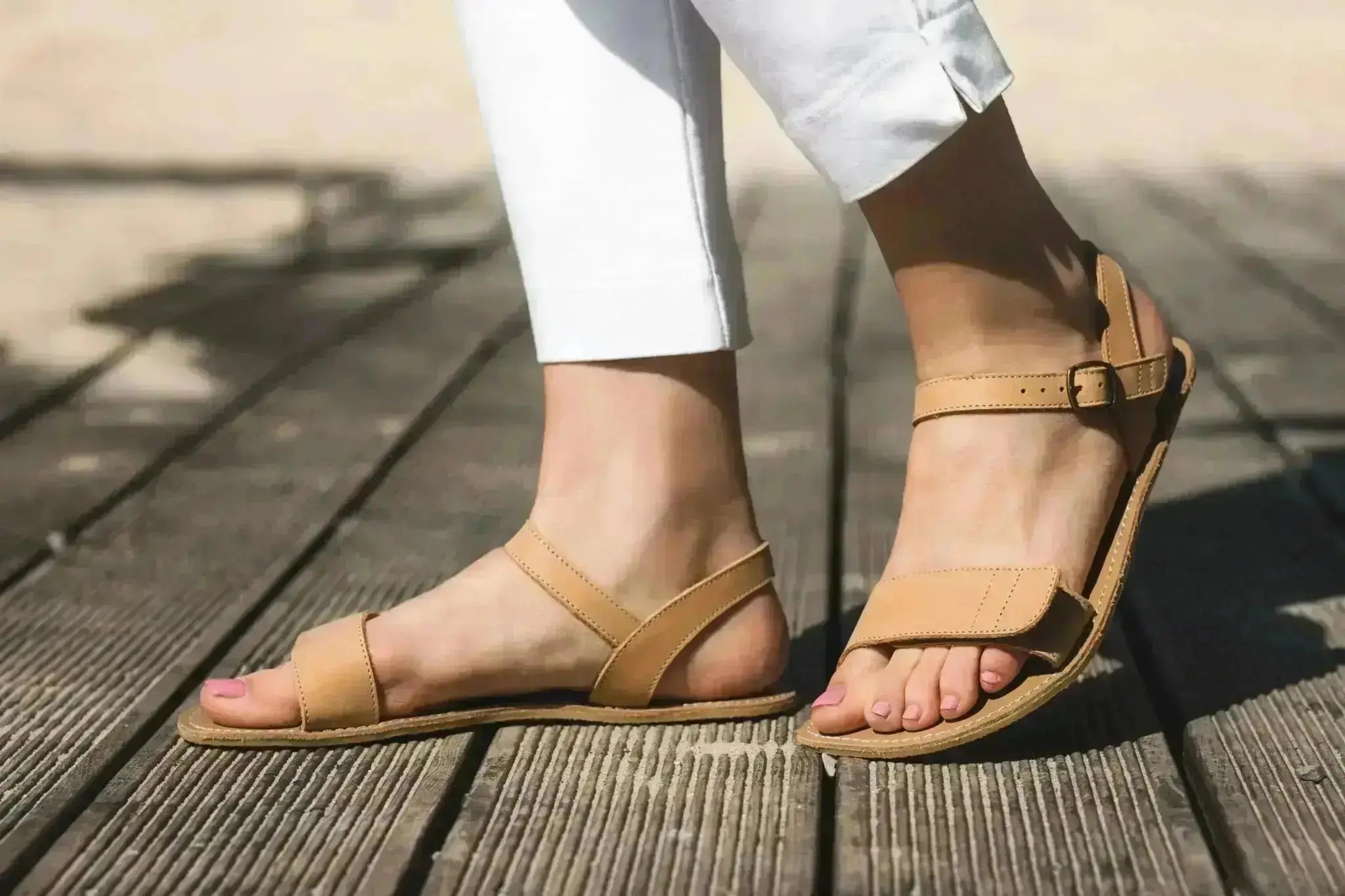 Be Lenka Grace Sand - Sandalias barefoot beige para mujer
