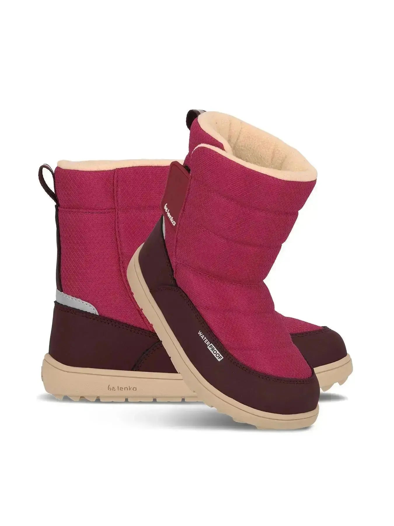 Be Lenka Kids - Ailo Dark Berry - Botas de nieve descalzas