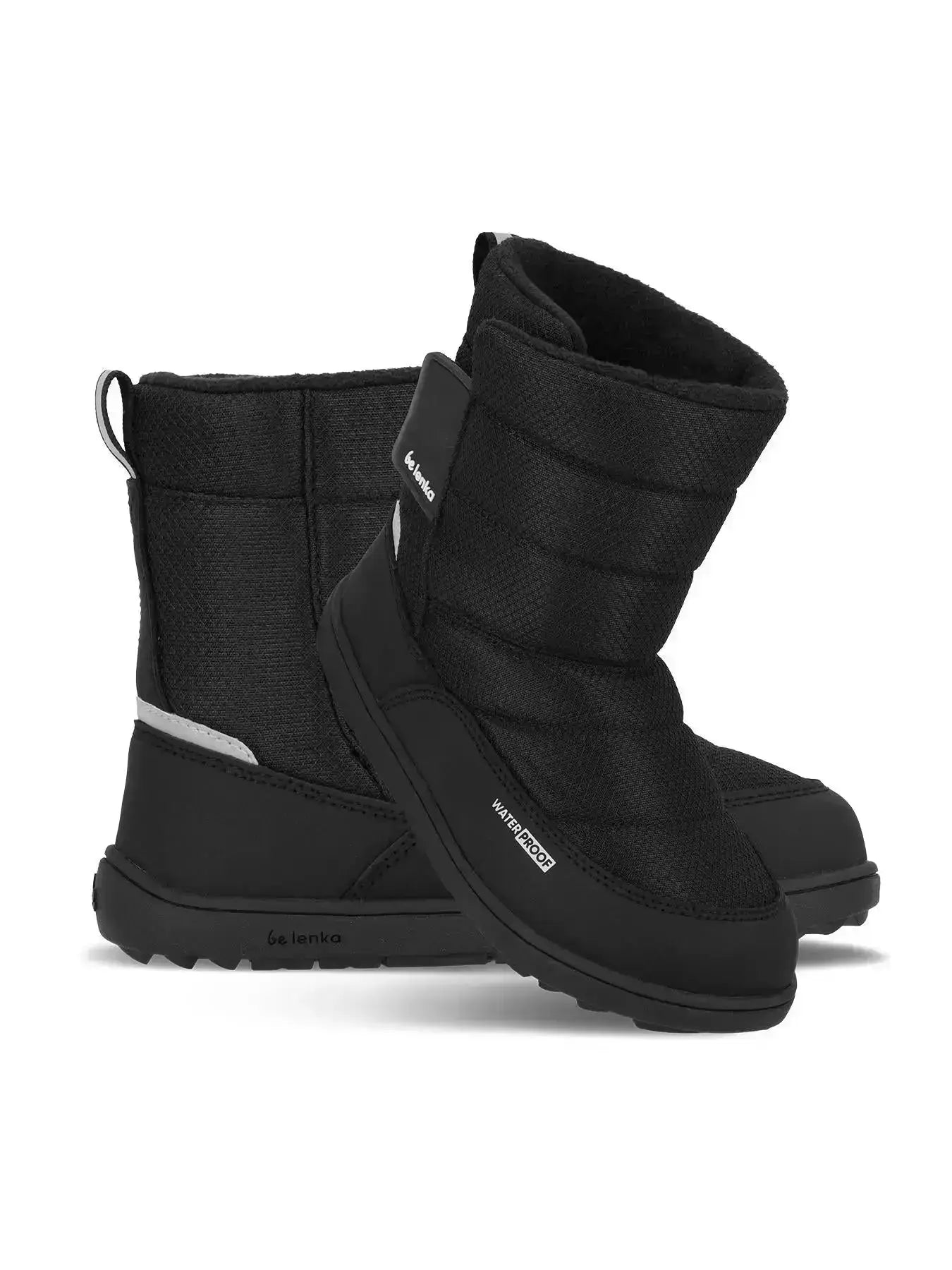 Be Lenka Kids - Ailo Junior All Black - Botas de nieve descalzas