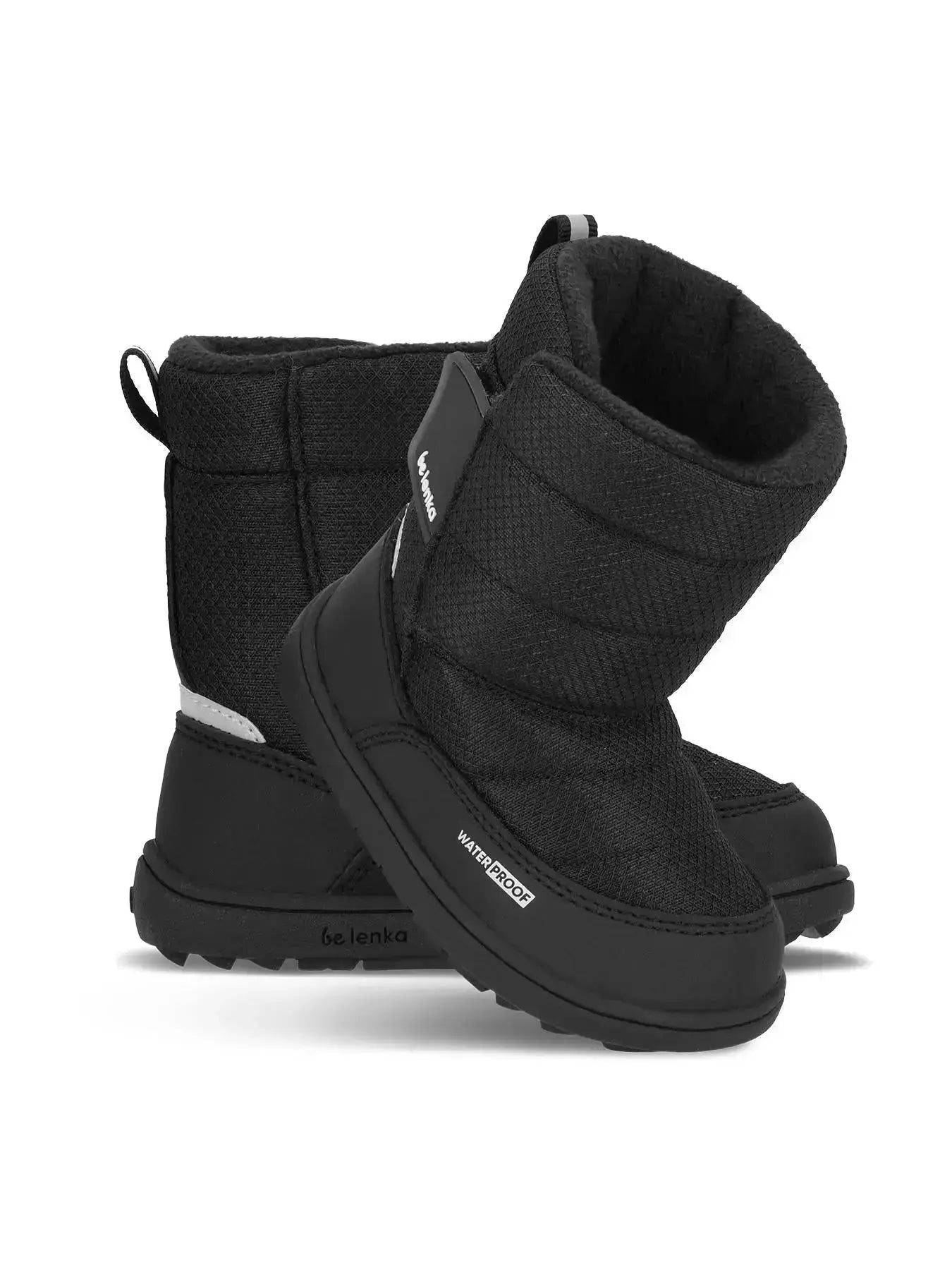 Be Lenka Kids - Ailo Preschool All Black - Botas de nieve respetuosas primeros pasos negro