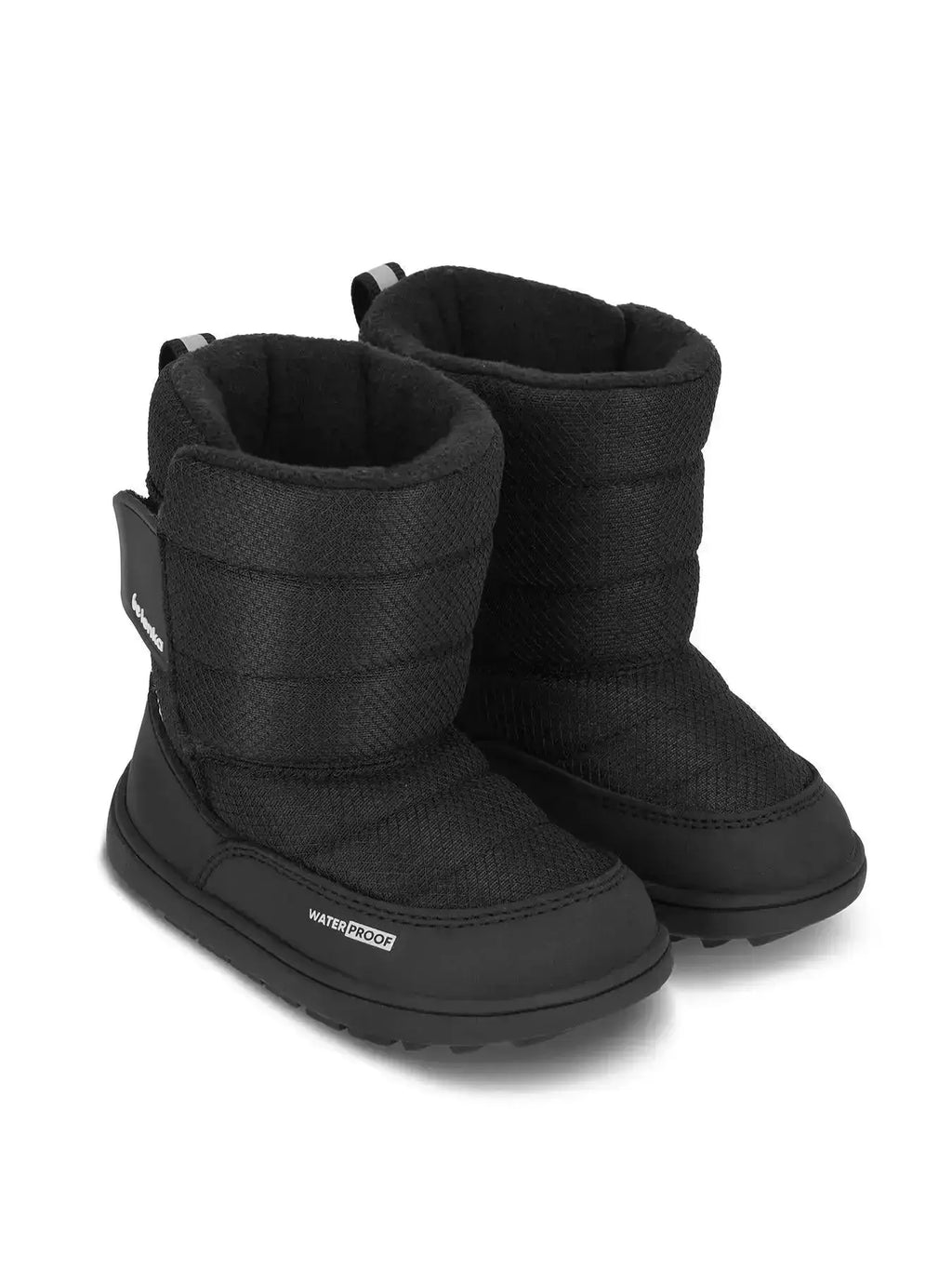 Be Lenka Kids - Ailo Preschool All Black - Botas de nieve respetuosas primeros pasos negro