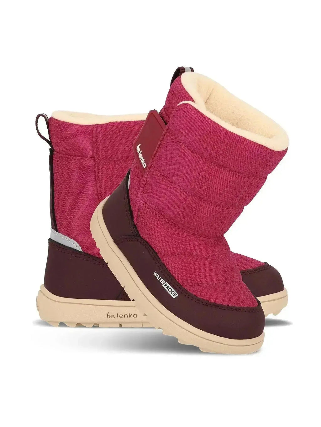 Be Lenka Kids - Ailo Preschool Berry - Botas de nieve respetuosas primeros pasos cereza