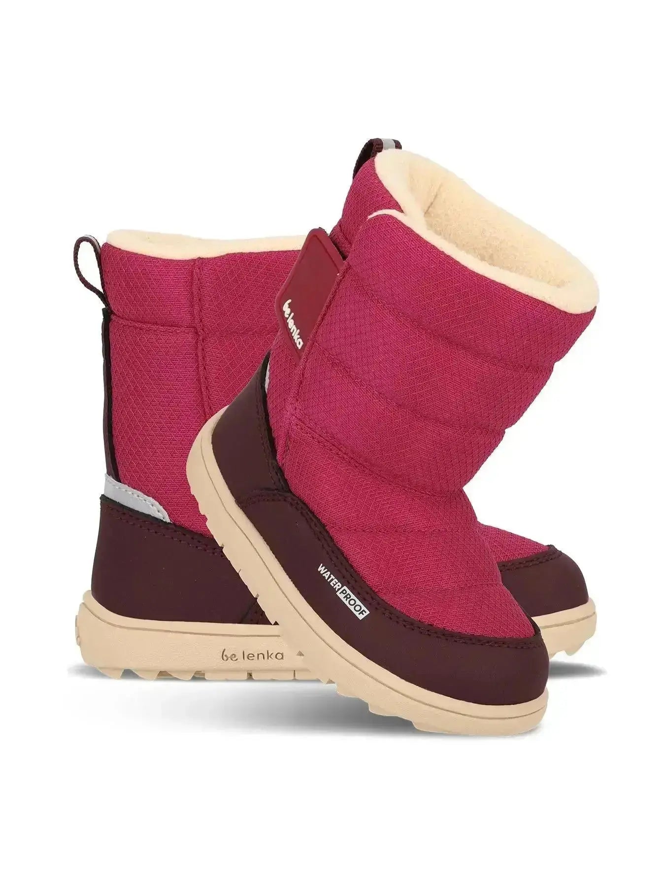 Be Lenka Kids - Ailo Preschool Berry - Botas de nieve respetuosas primeros pasos cereza
