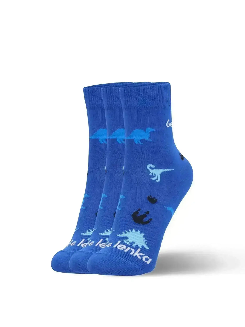 Be Lenka Kids - Crew Dino Royal Blue 3 pack - Calcetines barefoot