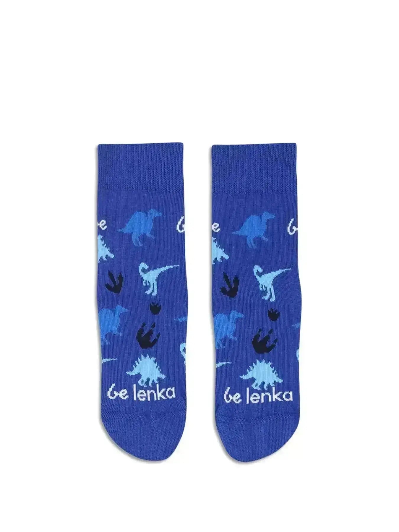Be Lenka Kids - Crew Dino Bleu Royal - Chaussettes barefoot