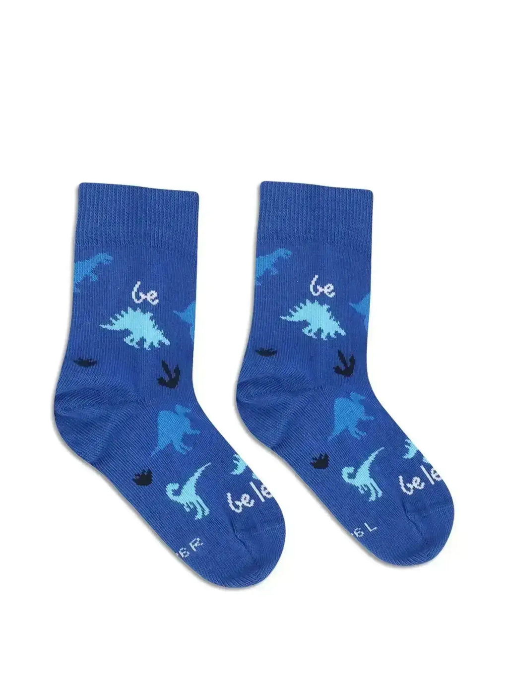 Be Lenka Kids - Crew Dino Royal Blue - Calcetines barefoot