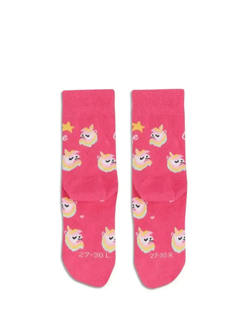 Be Lenka Kids - Crew Unicorn BubleGum Pink - Calcetines barefoot