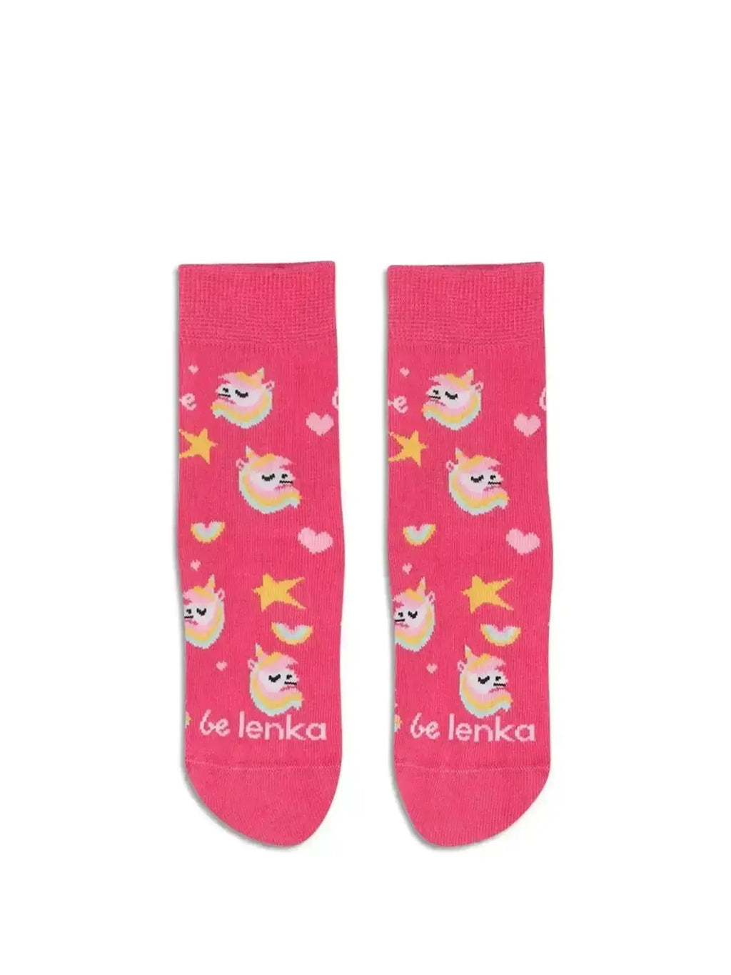 Be Lenka Kids - Crew Unicorn BubleGum Pink - Calcetines barefoot