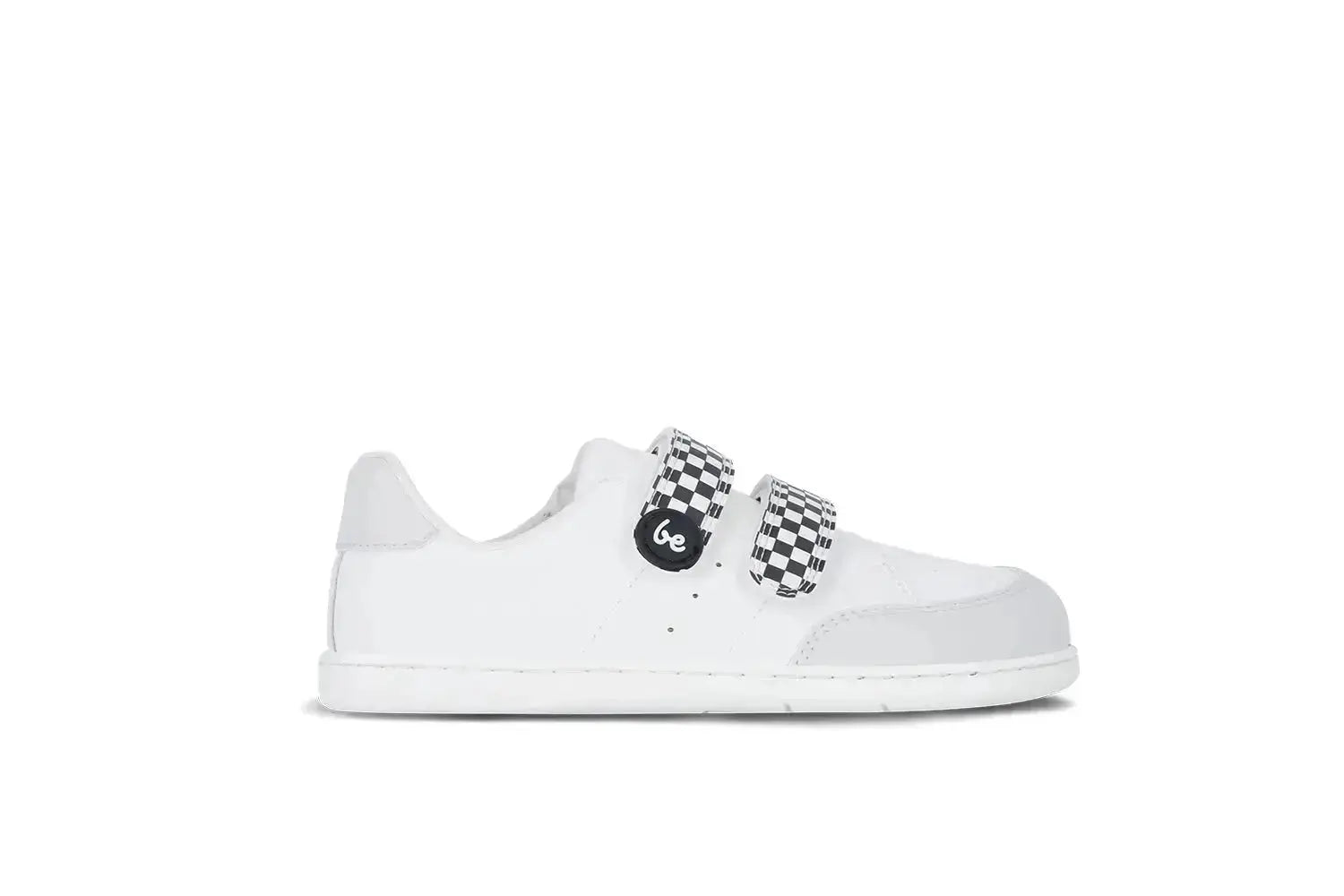 Be Lenka Kids - Energise White & Checkerboard - Zapatillas barefoot infantiles blancas