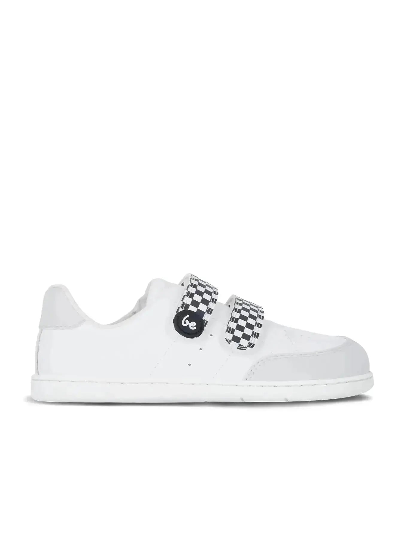 Be Lenka Kids - Energise White & Checkerboard - Zapatillas barefoot infantiles blancas